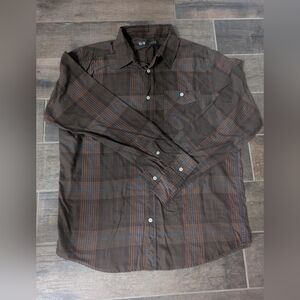 Plaid Brown Men's Shirt